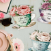 Ronis Floral Tea Cup Wooden Table Deco Signs 12.9x17x2.5cm 6 Asstd