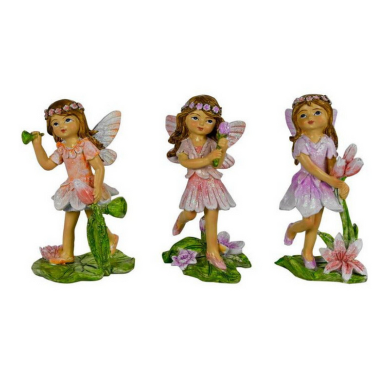 Ronis Flower Fairy On Base 9cm Assorted