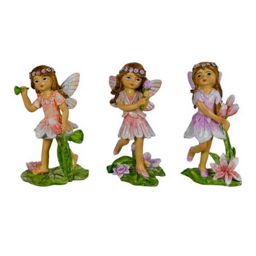 Ronis Flower Fairy On Base 9cm Assorted