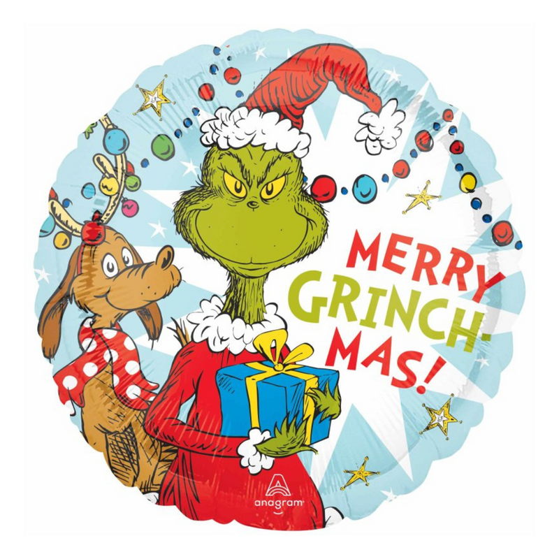 Ronis Foil Balloon Dr. Seuss The Grinch Merry Grinch-Mas 45cm