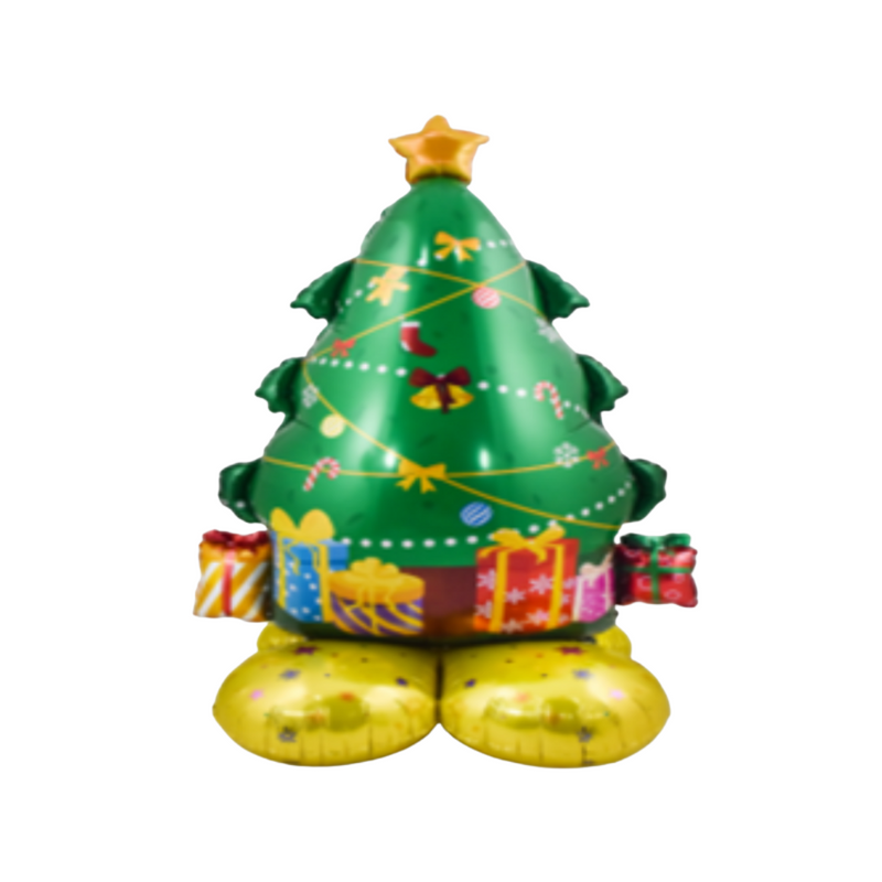 Foil balloon shaped like a decorated Christmas tree with star, 72x114cm in size