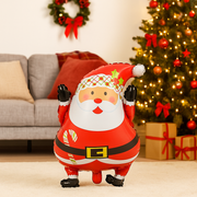 45.2x63cm Foil Balloon with cheerful Santa Claus design, perfect for Christmas party decorations.