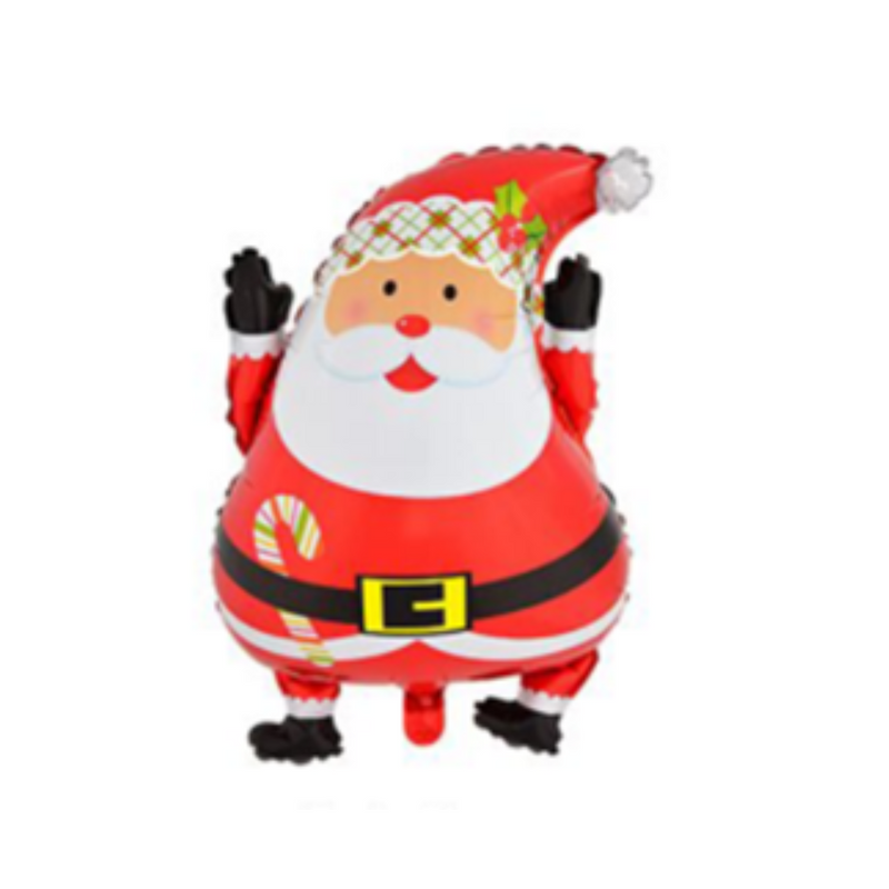 45.2x63cm Foil Balloon with cheerful Santa Claus design, perfect for Christmas party decorations.