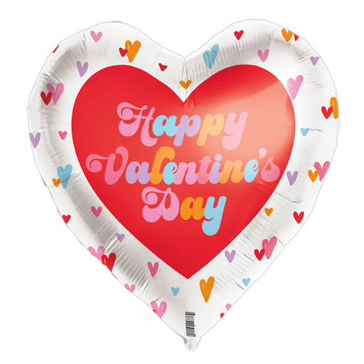 Ronis Foil Balloon With Ribbon 43cm Happy Valentines Day