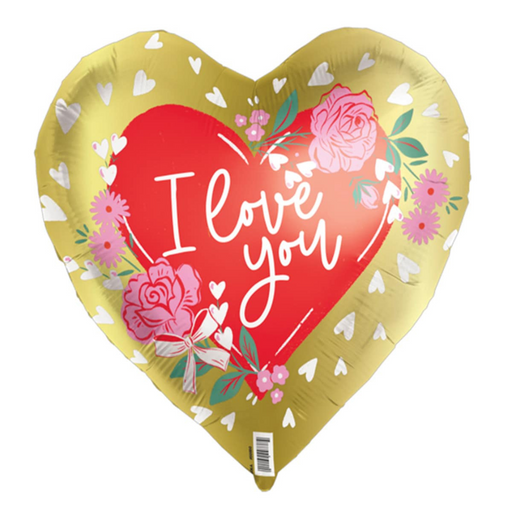 Ronis Foil Balloon With Ribbon 43cm I Love You Heart