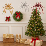 Assorted 90cm foil fountain decoration with cascading metallic strands for parties and events