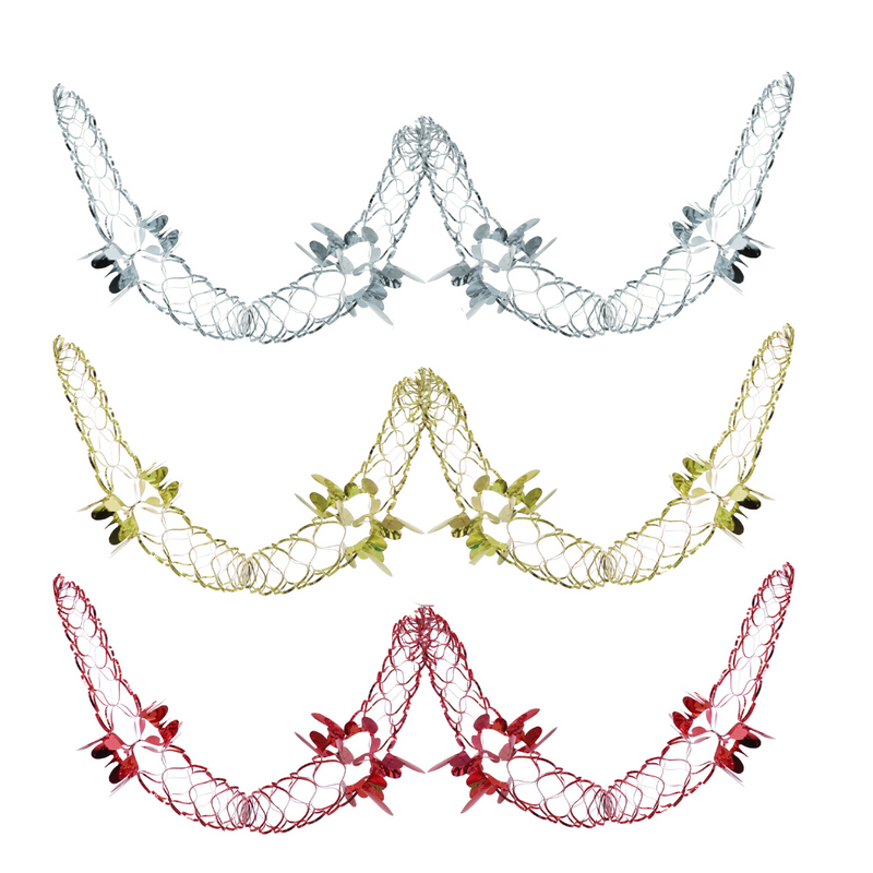 Foil Garland 270cm 2pk – festive shiny foil garlands for Christmas trees, mantels, and party decorations
