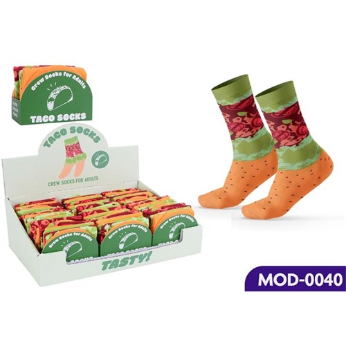 Ronis Foodie Socks Taco With Display 1 pair