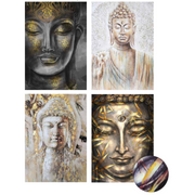 Ronis Frame Canvas Buddha Spirit 70x100cm Painted 5x1cm Champagne Assorted