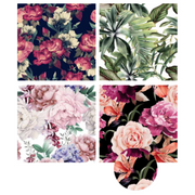 Framed Flower Market canvas wall art 80x80cm with champagne frame – thumbnail