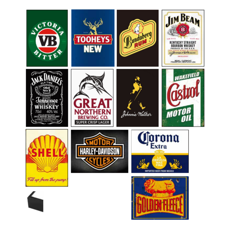 Ronis Framed Canvas Man Shed 30x40cm Thick Frame Assorted