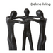 Ronis Friendship Sculpture Black 23x22x37cm