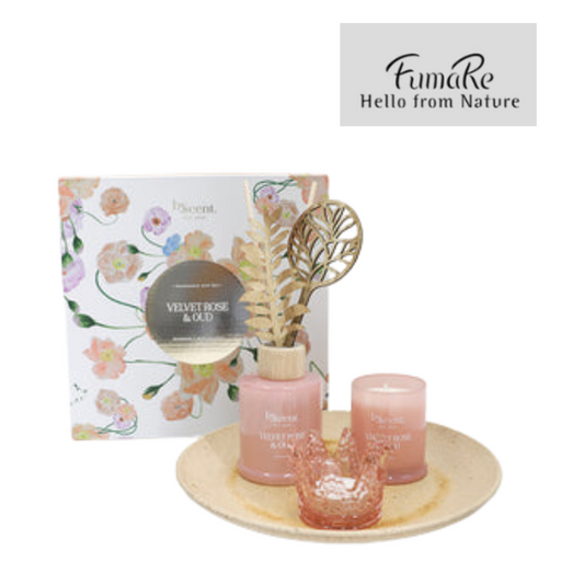 Ronis Fumare Candle & Diffuser Gift Set Pink / Velvet Rose & Oud