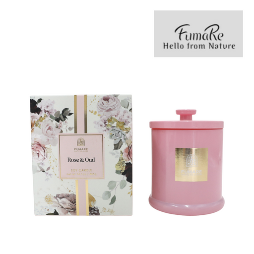 Ronis Fumare Soy Candle Floral Limited Triple Fragrance Pink/Rose & Oud 400g