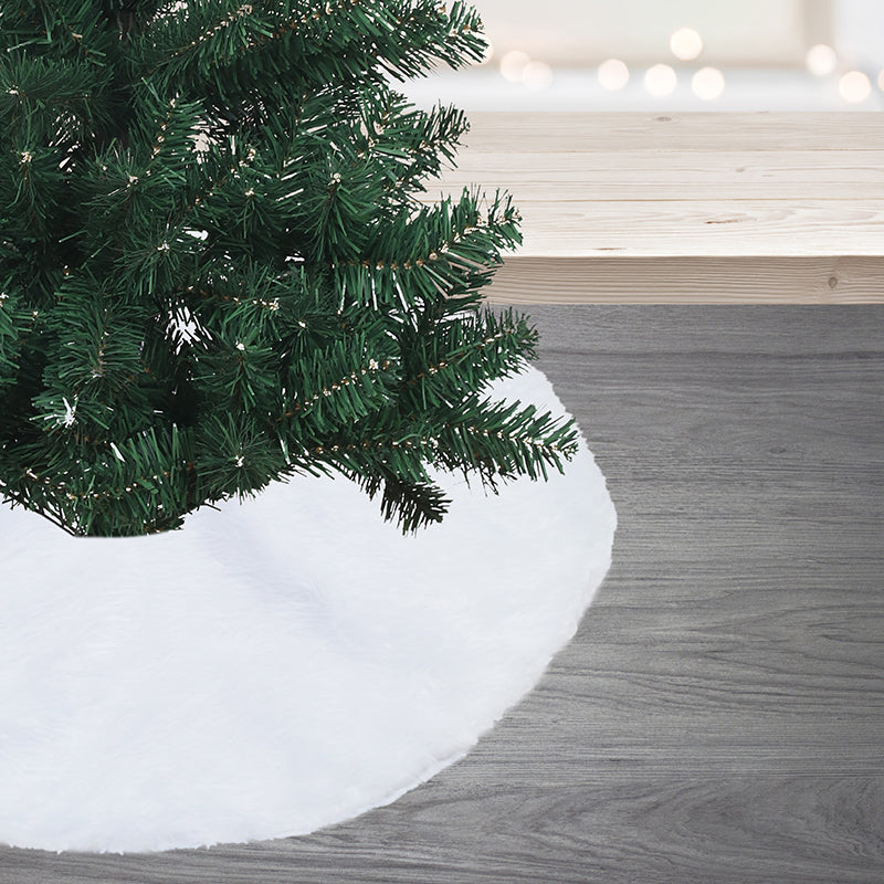 Ronis Fur Tree Skirt 100cm White