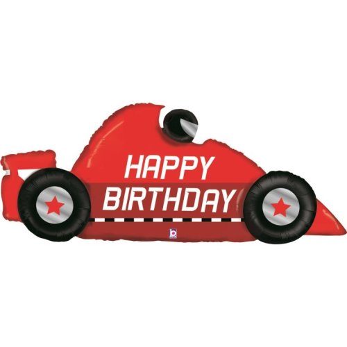 Large Grabo race car birthday shape foil balloon