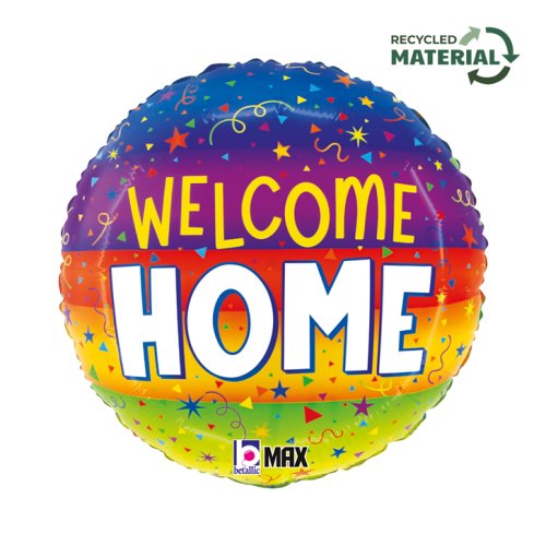 Round welcome home streamers inflatable