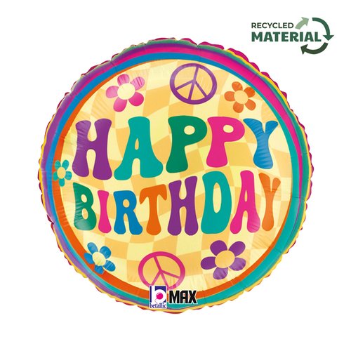 Round groovy daisy flower birthday inflatable