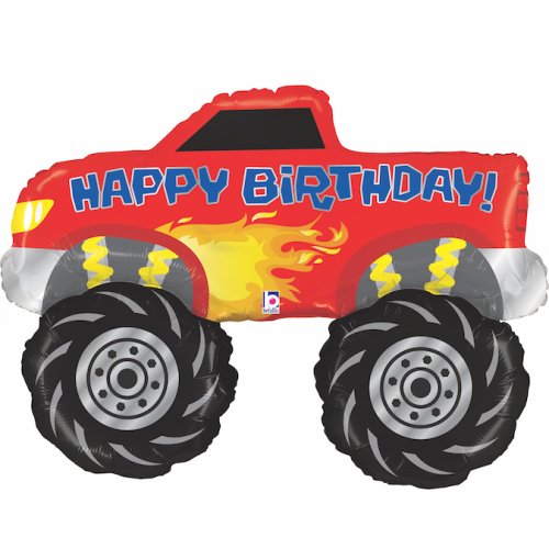 Grabo monster truck birthday foil balloon 101cm