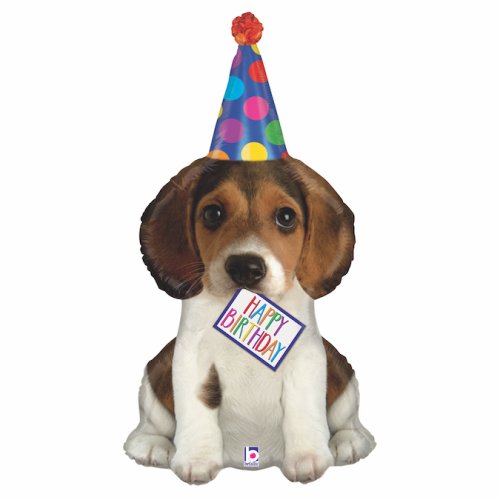 Grabo birthday puppy shape foil balloon 104cm