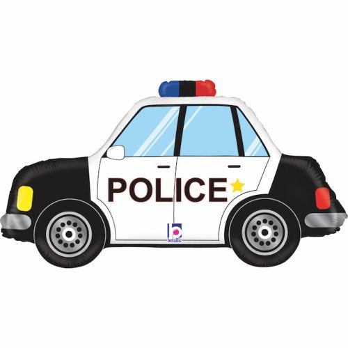 Police car shape foil balloon 86cm 34 inch