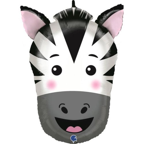 Grabo zebra head shape foil balloon 73cm