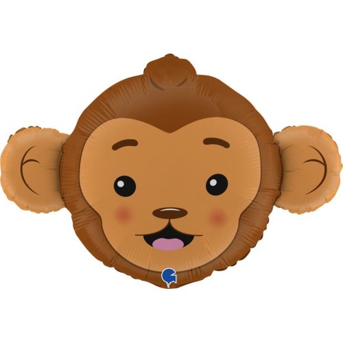 Grabo monkey head shape foil balloon 91cm