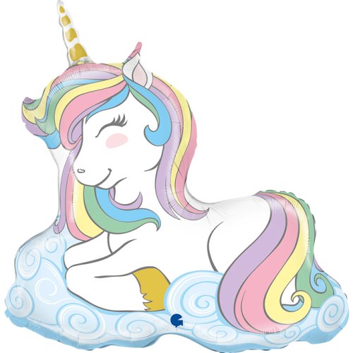 Large unicorn shape foil balloon 99cm 39 inch