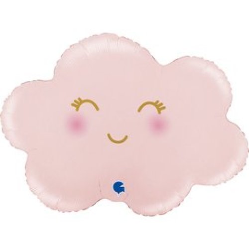 Grabo pastel pink satin cloud shape foil balloon 76cm