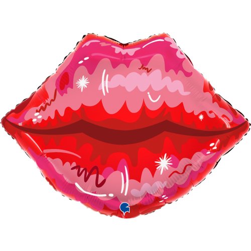 Red lips shaped inflatable party decoration