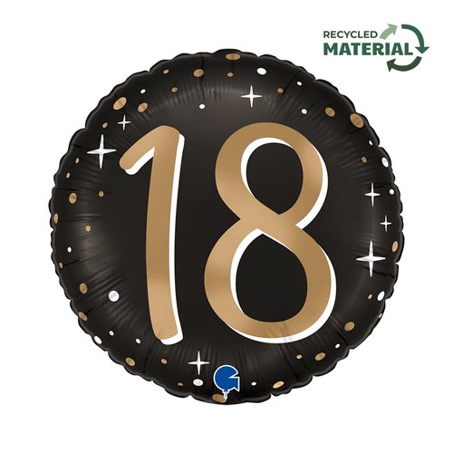 Sparkling 18 round foil balloon 18 inch