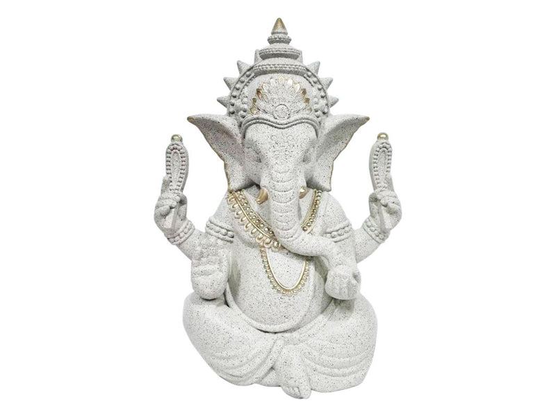 Sitting Ganesh with Brushed Gold 33cm