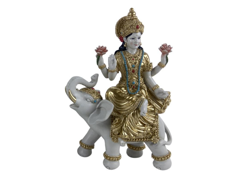 29cm statue of Goddess Lakshmi riding an elephant