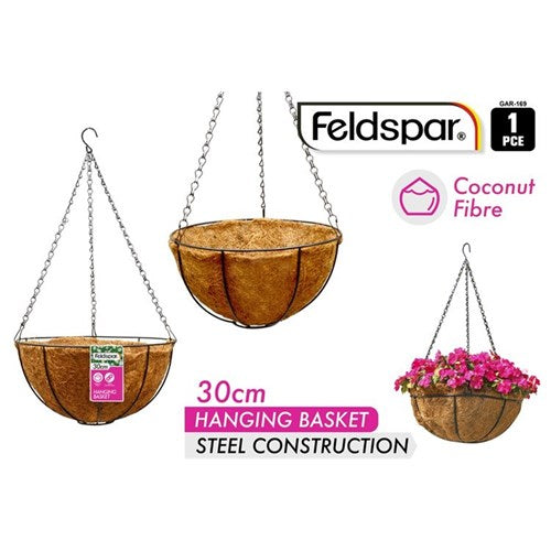 30cm wire hanging planter with liner