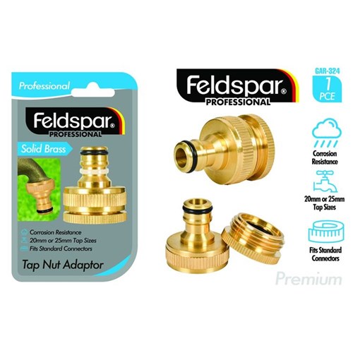 Solid brass garden tap adaptor fitting