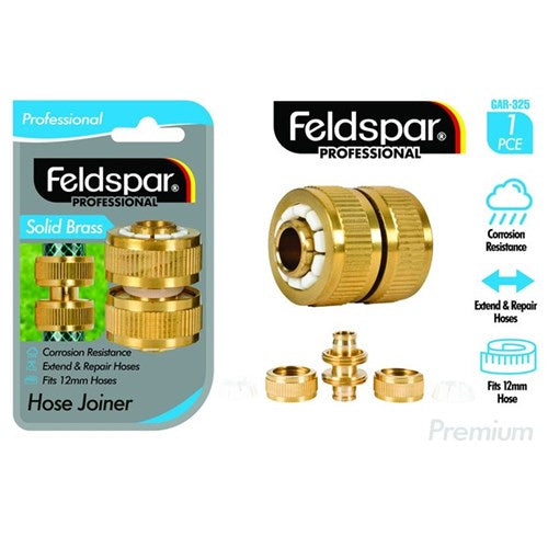 Solid brass 12mm hose connector