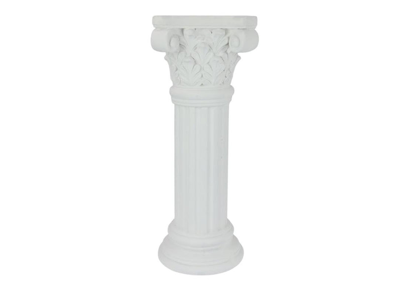 White Greek design garden column 51cm