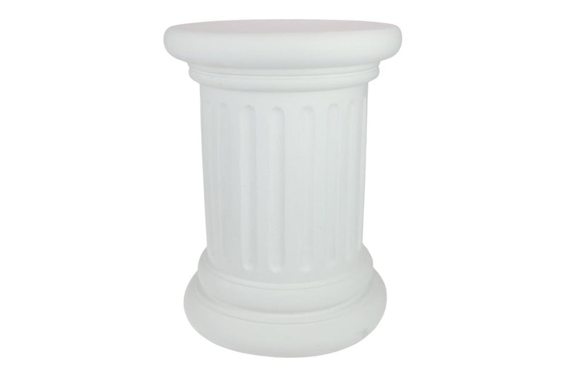 Round cream garden pedestal column