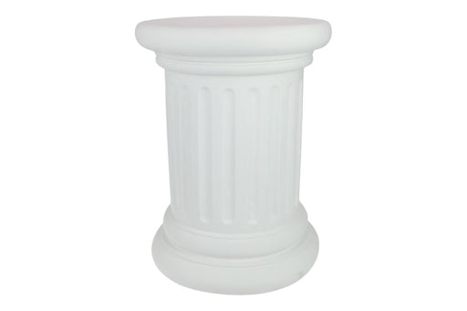 Round cream garden pedestal column