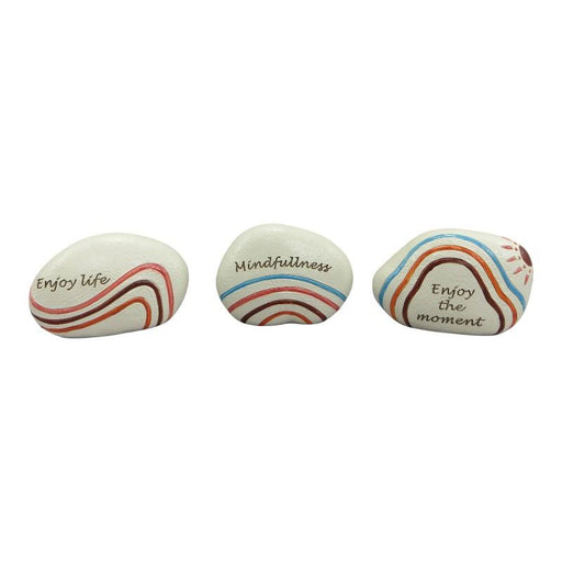 Inspirational gratitude word decorative rock 6cm