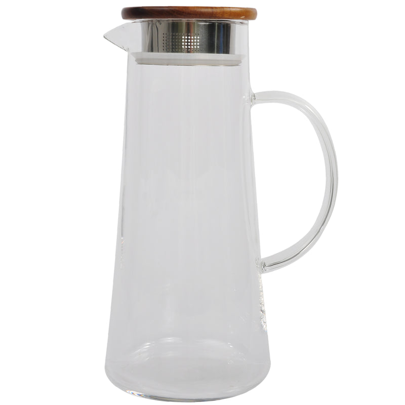 Acacia Lidded Glass Jug 1450ml