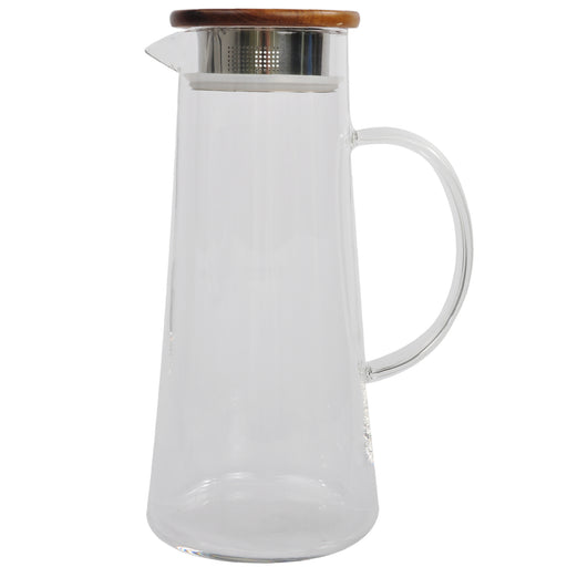 Acacia Lidded Glass Jug 1450ml
