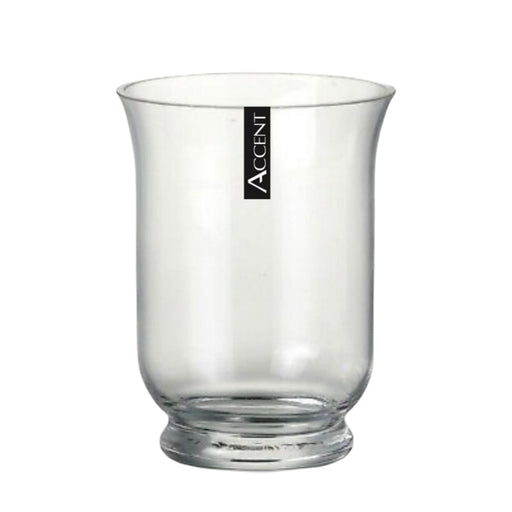 Clear hurricane glass vessel, 15 x 25 cm