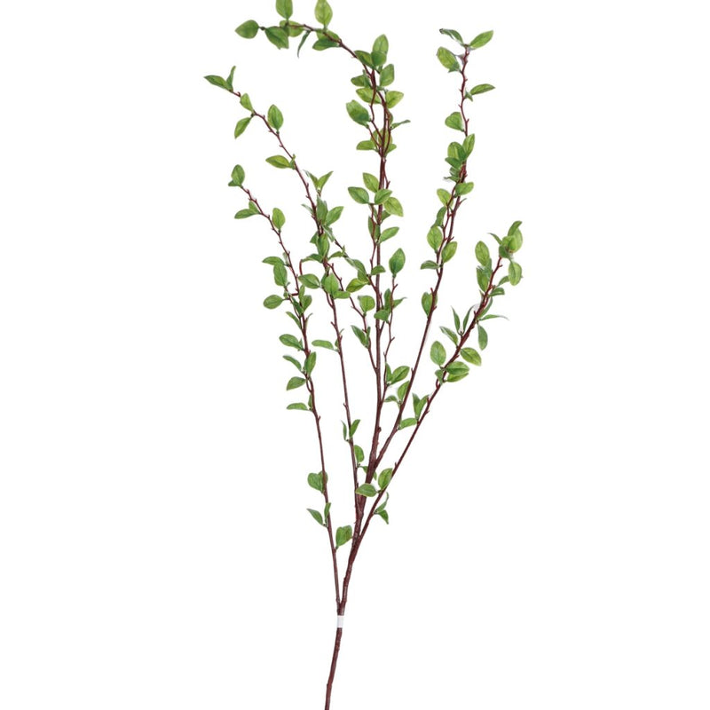 Green willow leaf spray 104cm artificial foliage stem