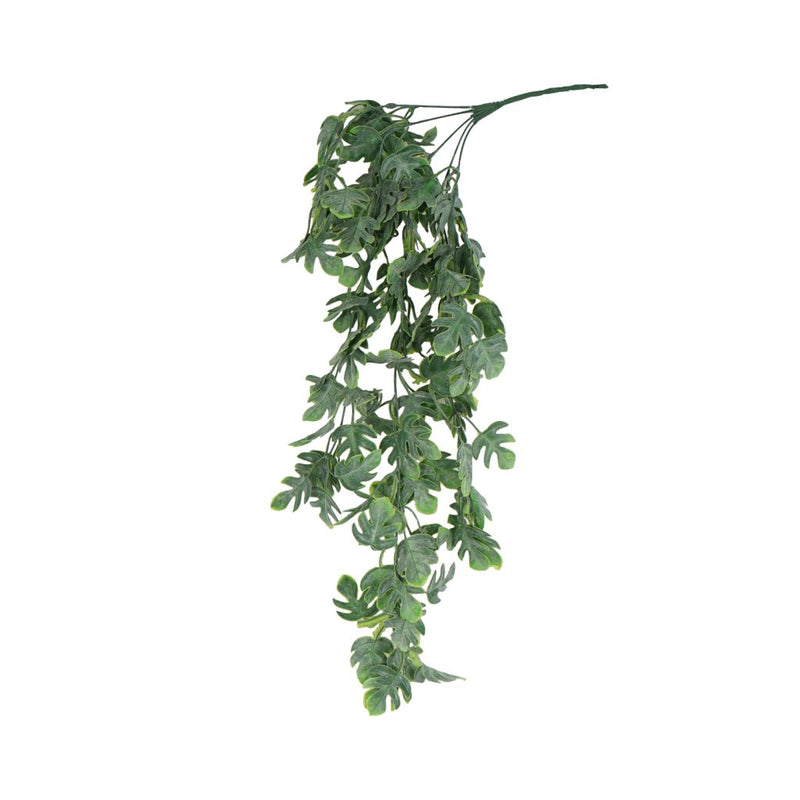 Artificial monstera hanging bush 76cm with cascading tropical leaves
