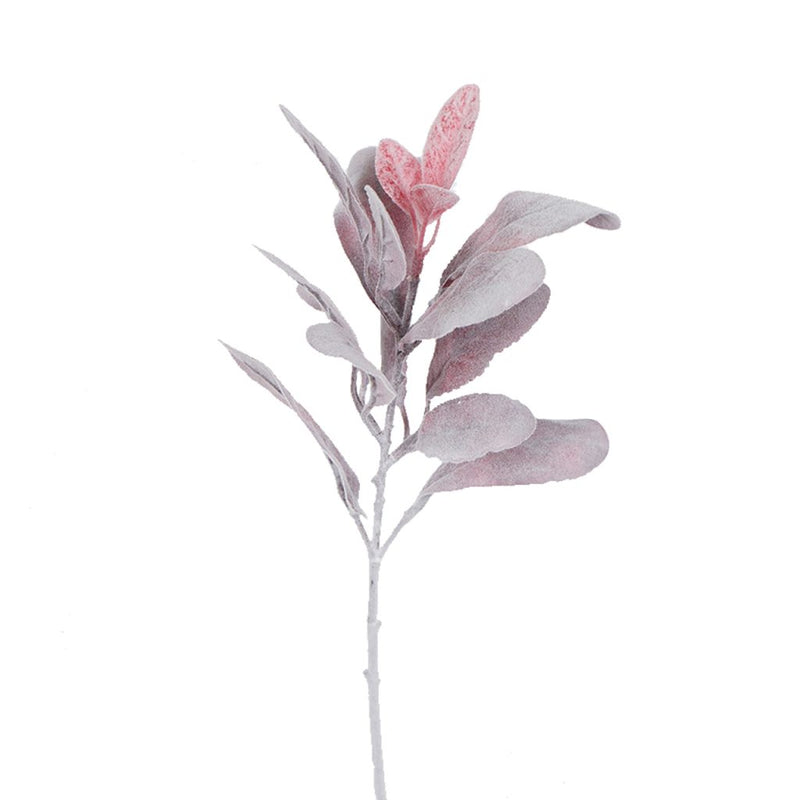 Red lamb's ear foliage stem 37cm artificial greenery