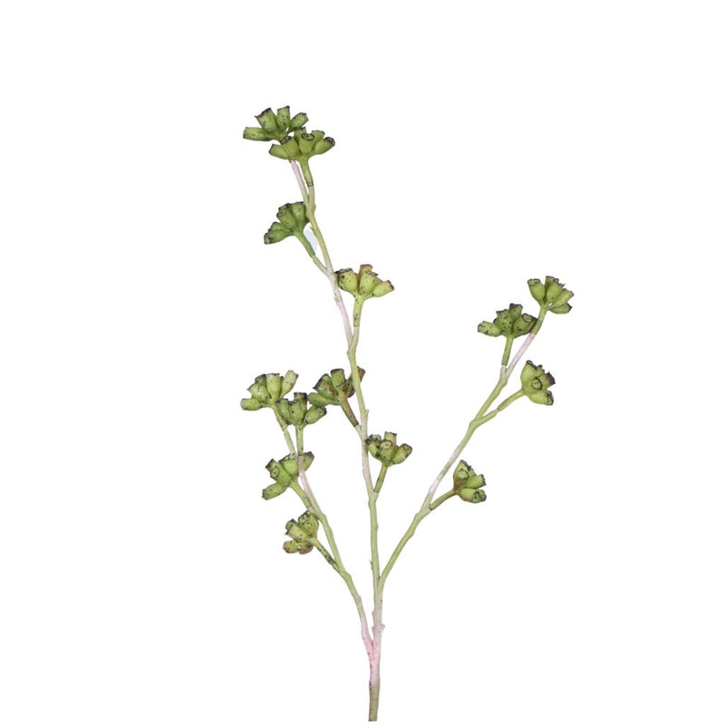 Green gumnuts spray 65cm artificial botanical stem
