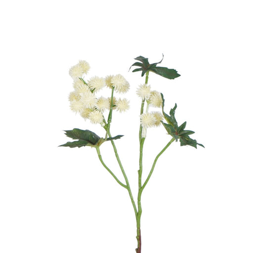 White ricinus artificial flower stem 42cm decorative accent