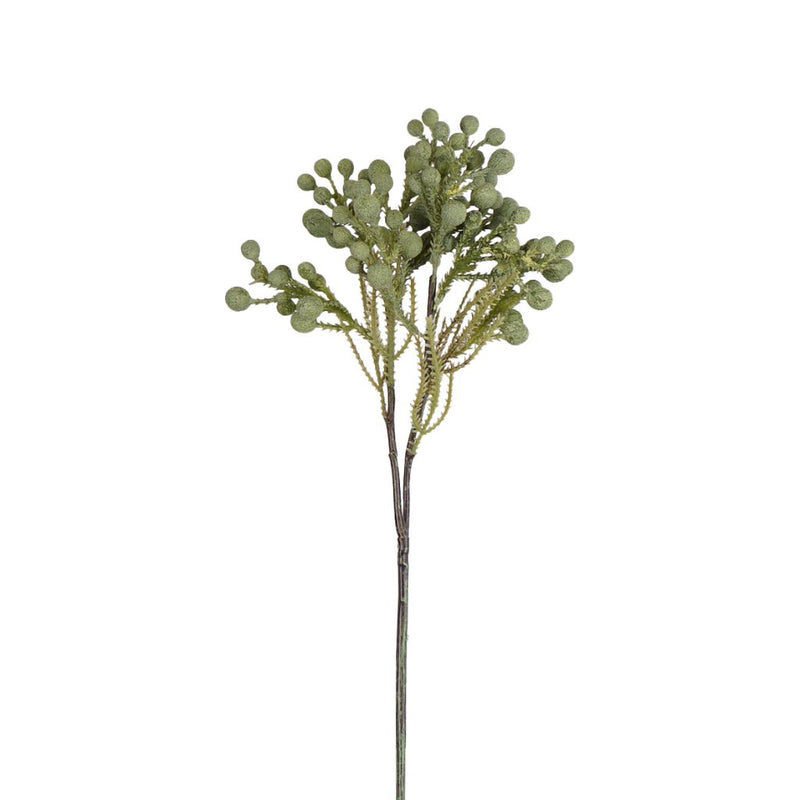 Berzelia spray 53cm artificial botanical stem