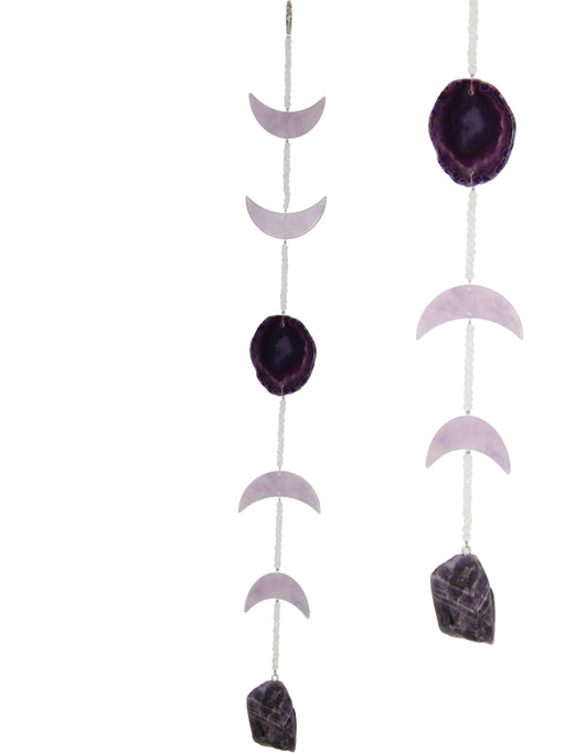 45CM AMETHYST MOON PHASE HANGER